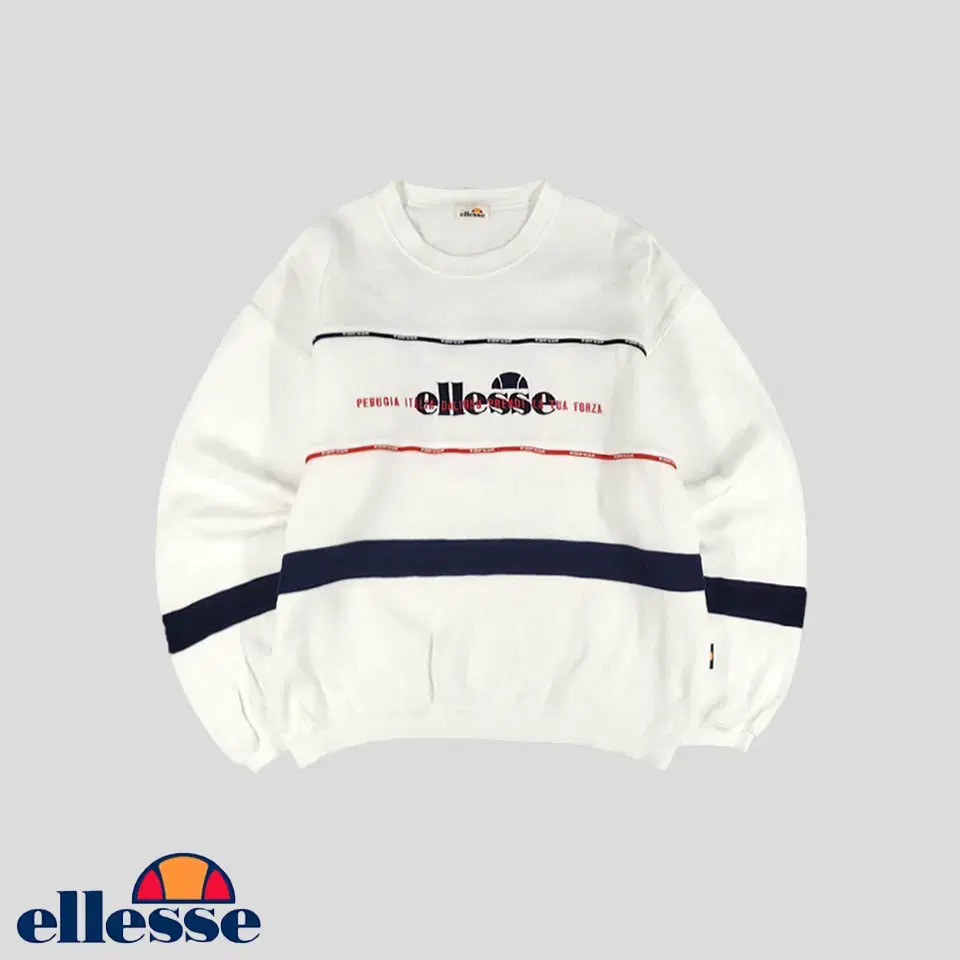 L'Etoile JP White Navy Variegated Big Embroidered Red Pipeline Old School Heavy Cotton