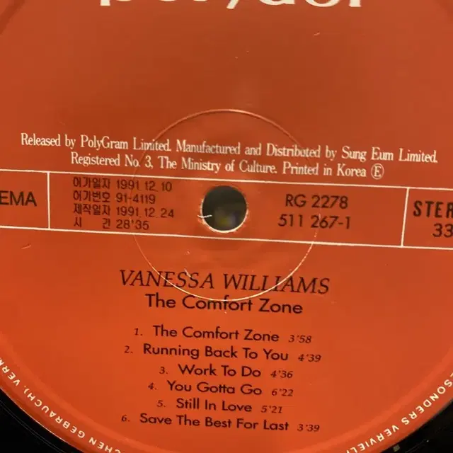 VANESSA WILLIAMS LP / AA5231