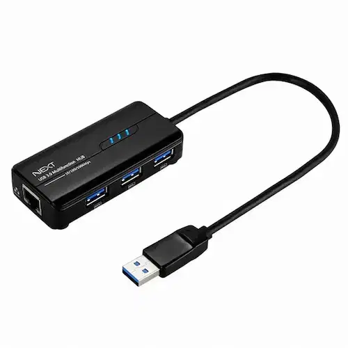 NEXT UH303LAN 랜1포트+USB 3포트 허브