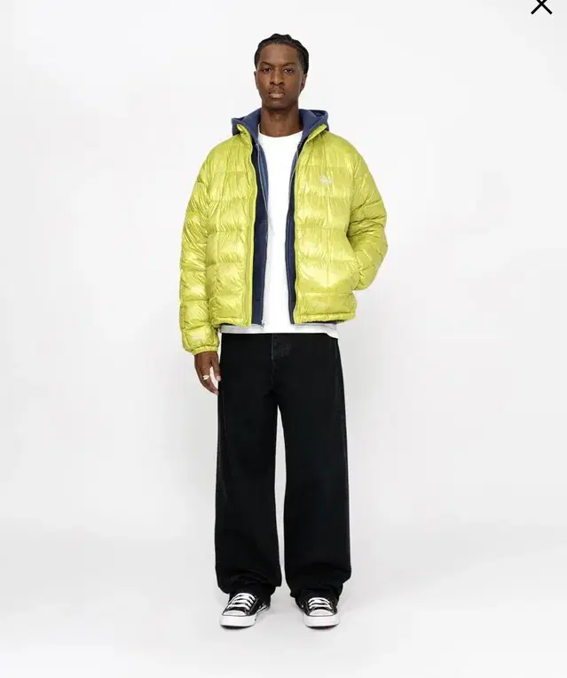 스투시 패딩 MIDWEIGHT PUFFER 라임 S