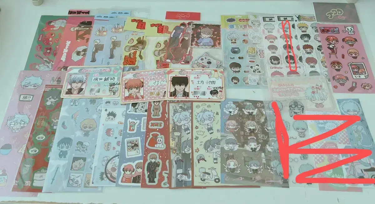 Sell Secondary Goods seal stickers, keyrings, badges, and mates, including Gintama Dedication Gogoma Jet Jet.