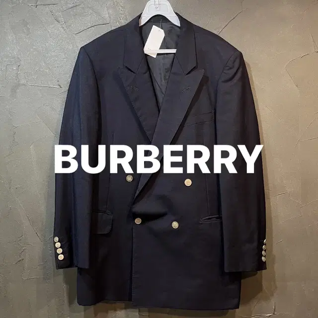 [M] BURBERRY 버버리 금장 더블 블레이져