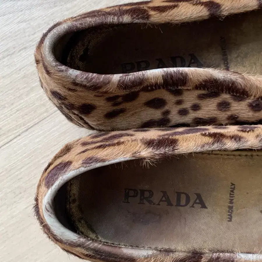 prada 프라다 송치 레오파드 플랫슈즈 로퍼 225-230