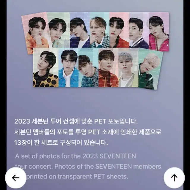 세븐틴 PET 포토카드(쿨거시 고잉잡지&공굿포카 덤)