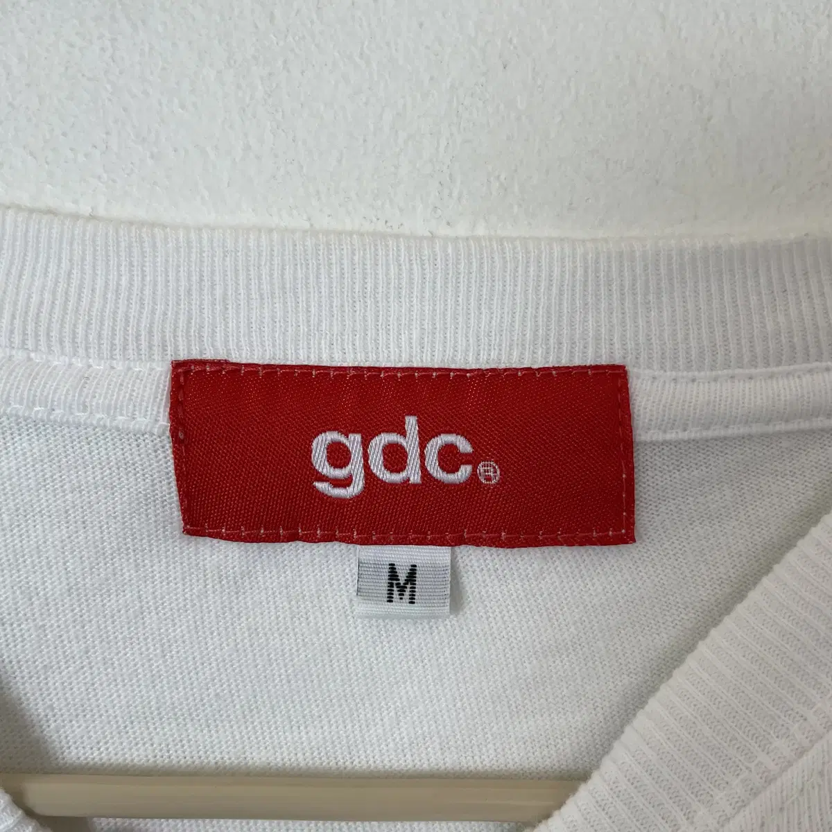 gdc 화이트 그린프린팅 반팔 티셔츠 M