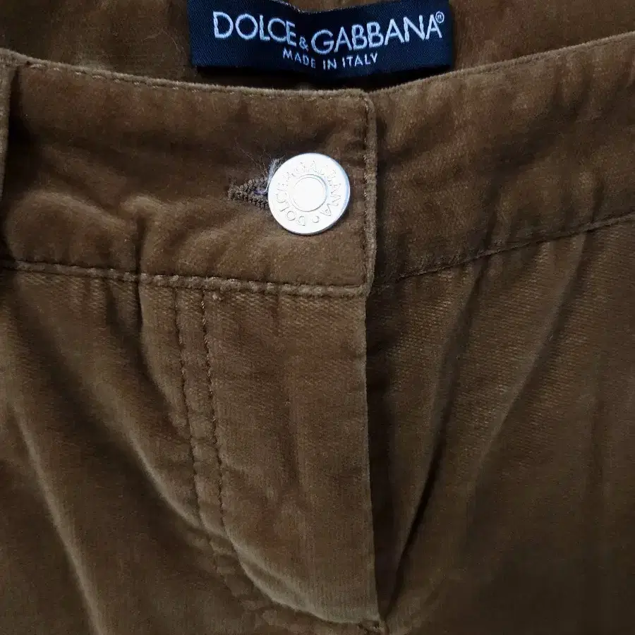 돌체앤가바나 DOLCE&GABBANA골드 베이지 벨벳틴 팬츠