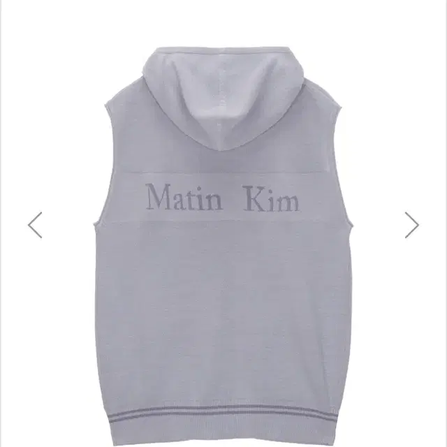 Matin Kim Hoody Point Logo Knit Vest