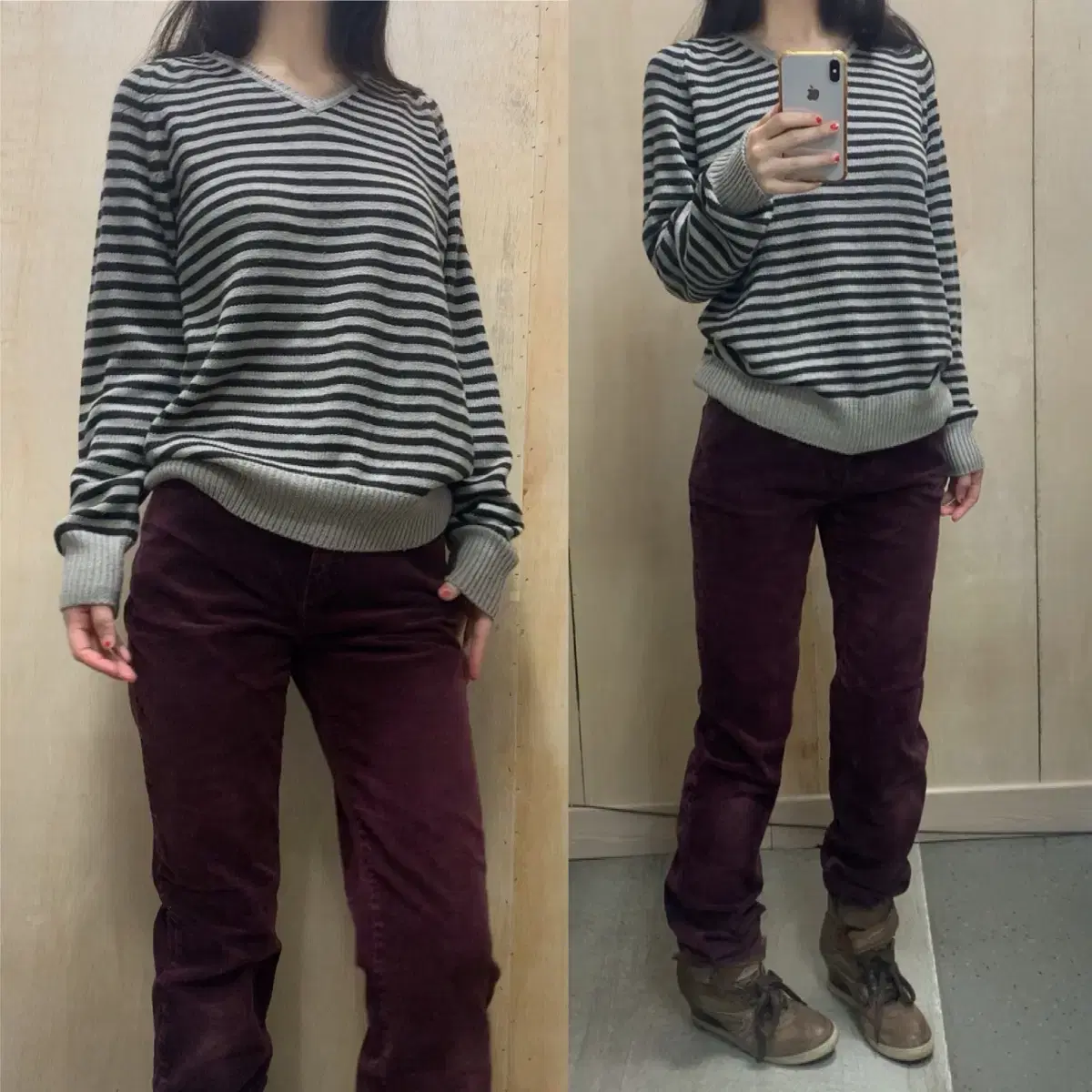 Giveaway)) [Direct Import] Vintage Striped Knit