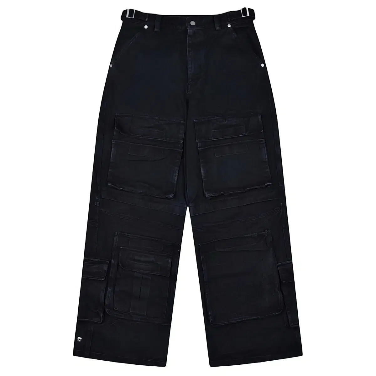 (Vahn Zipper Custom) Project GR Grimes Crinkle Cargo Denim Pants