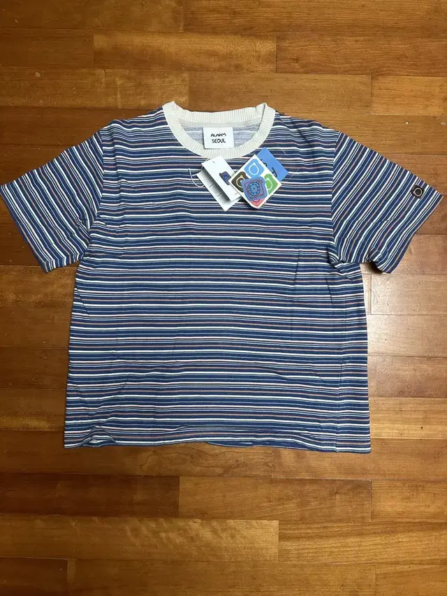 알람서울 Alarm Multi Stripe T shirt - Blue