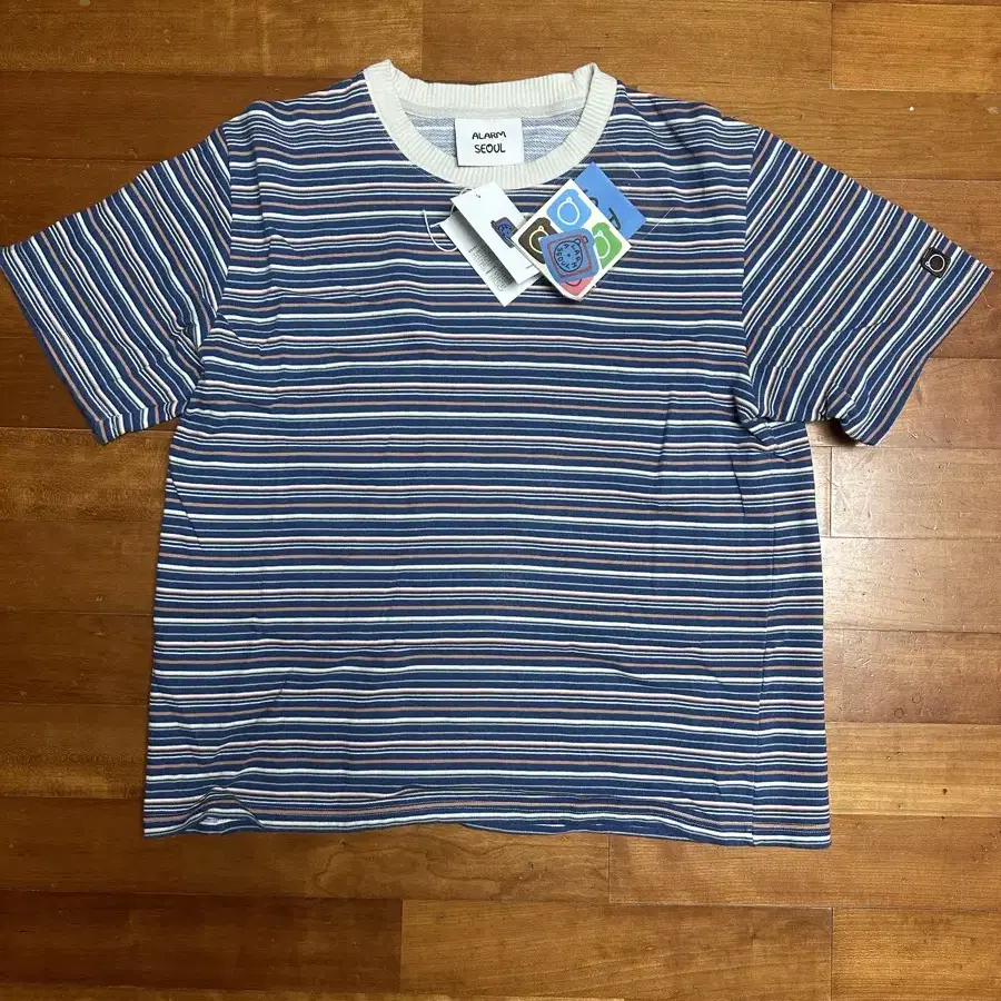 알람서울 Alarm Multi Stripe T shirt - Blue