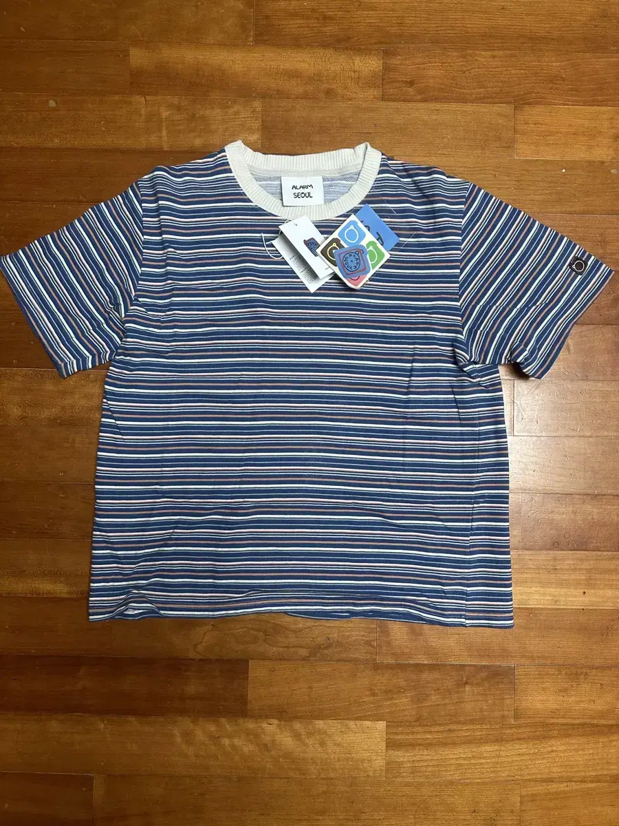 Alarm Seoul Alarm Multi Stripe T shirt - Blue