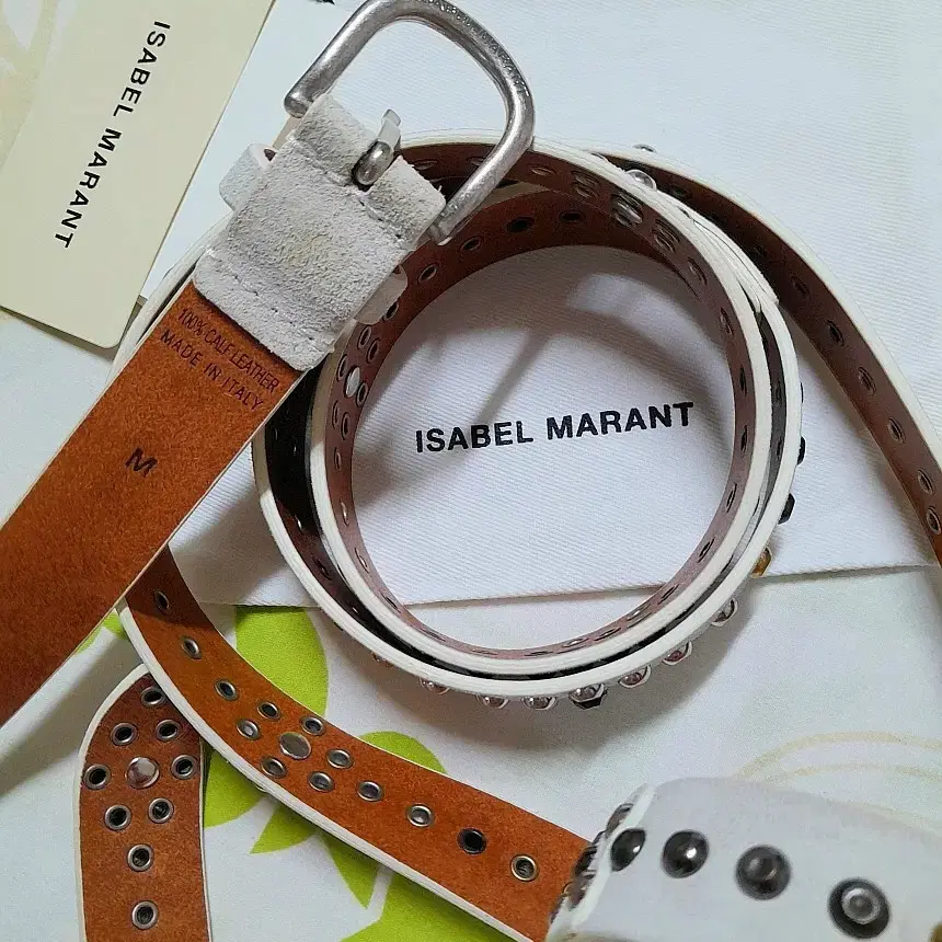 새상품) ISABEL MARANT 송아지가죽 징 벨트