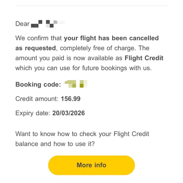 부엘링 vueling 항공 크레딧(약 23만원 상당) 양도