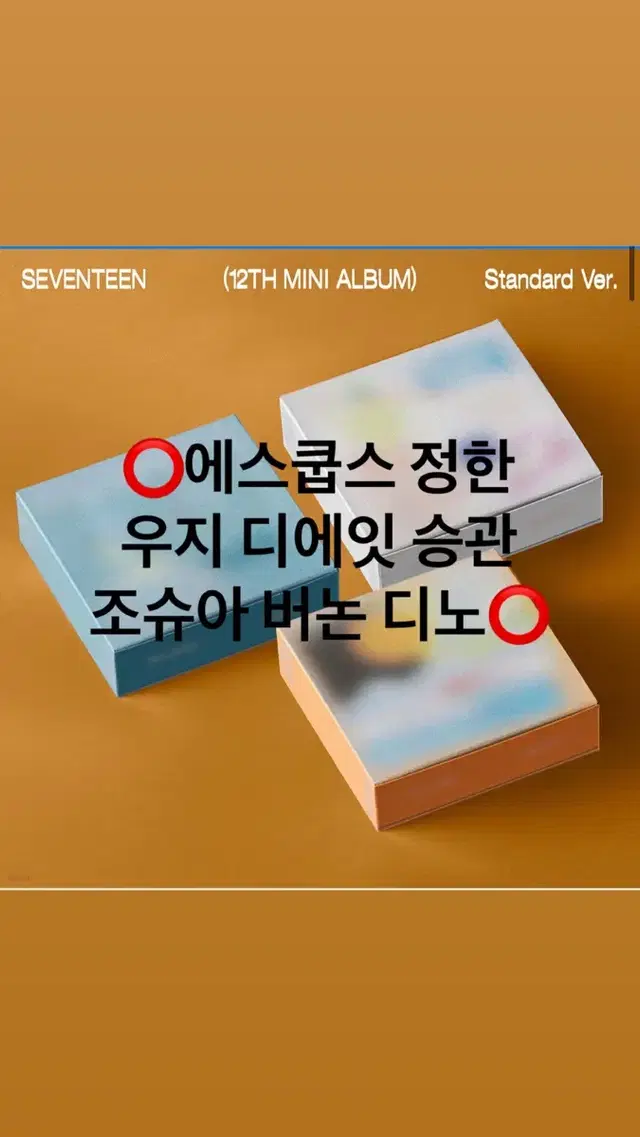 세븐틴 예사 팬싸 응모 특전 포카 분철 spill the feels 정한