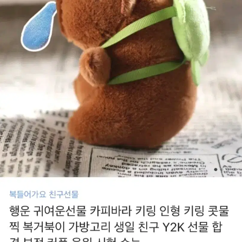 아기수달, 카피바라 행운 인형 키링