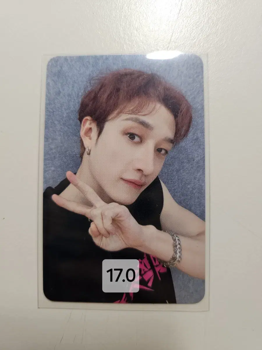 Skz bang chan broadcast photocard sheep rockstar unreleased photocard