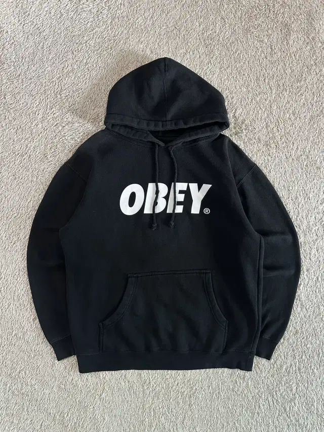 [M] 오베이 OBEY 빅로고 후드티 블랙