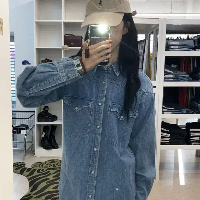 (XS) 90s Levi's 리바이스 웨스턴 데님 셔츠