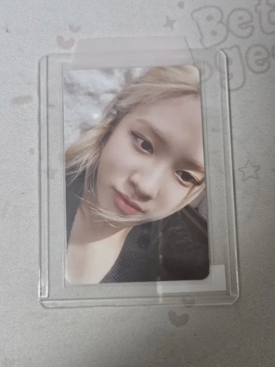 Black Pink Bone Pink rose photocard