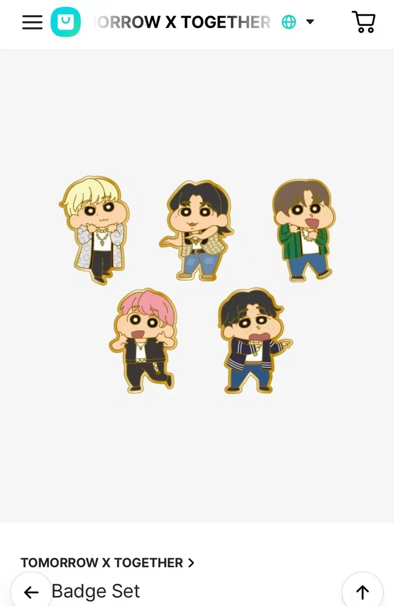 TXT Changu Collab Pin Badge Set doll Bonus Badge