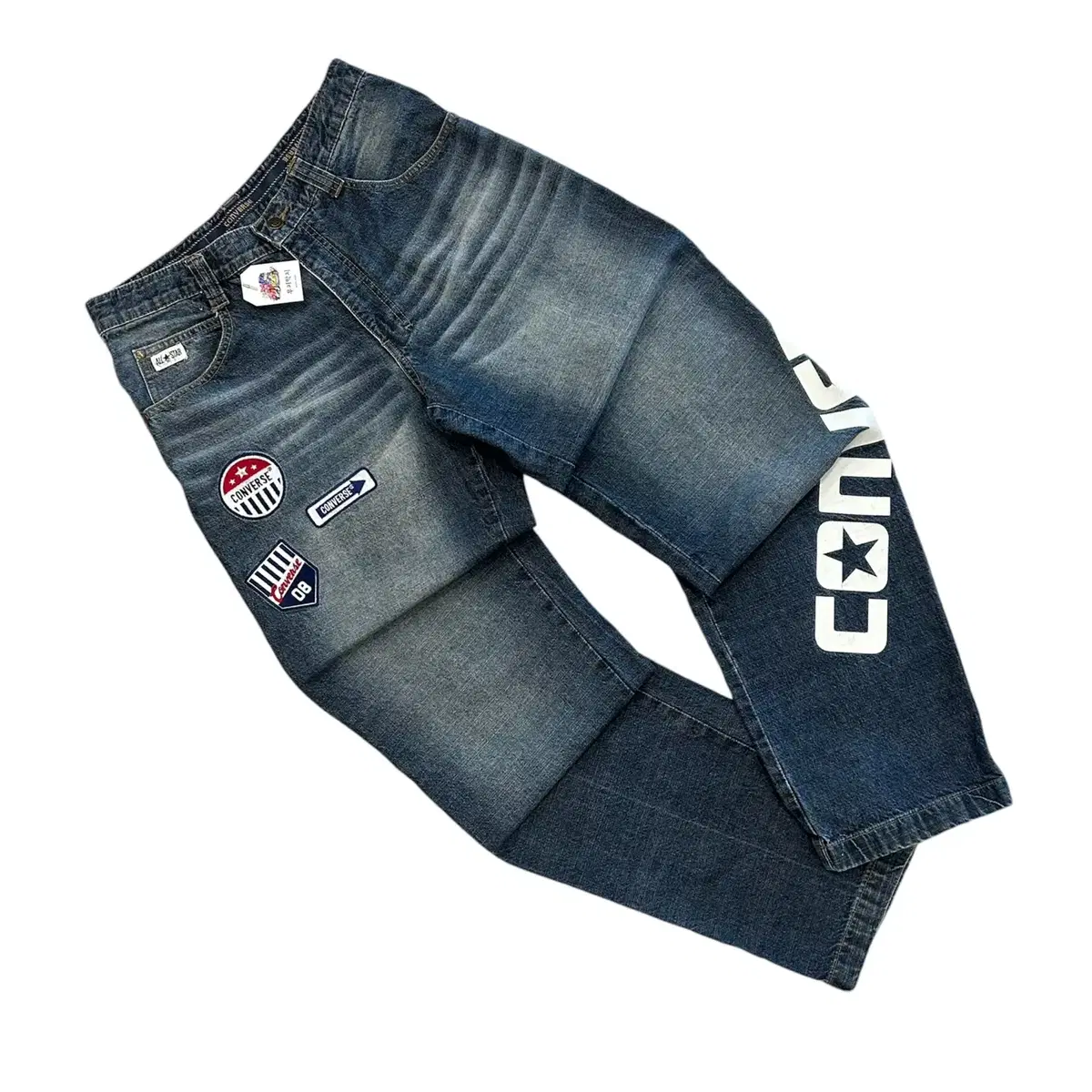 [30] Converse Vintage Denim Printed Pants Jeans