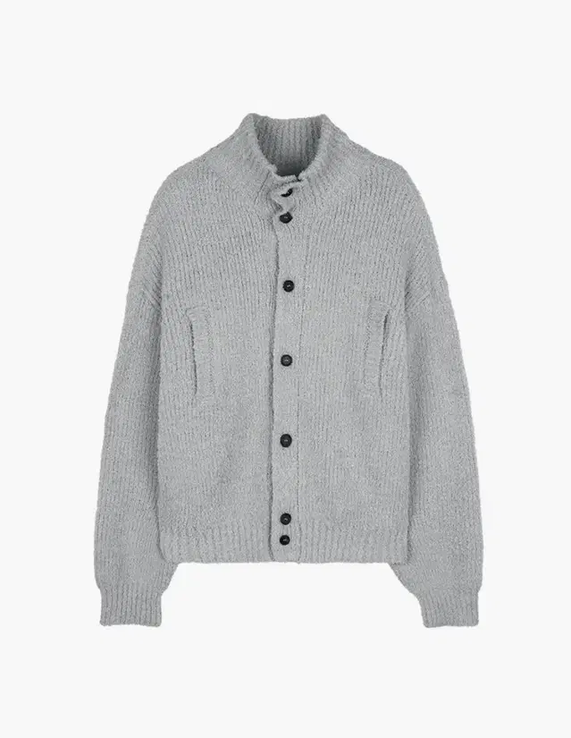 [PRT] BOUCLE HIGHNECK POCKET CARDIGAN