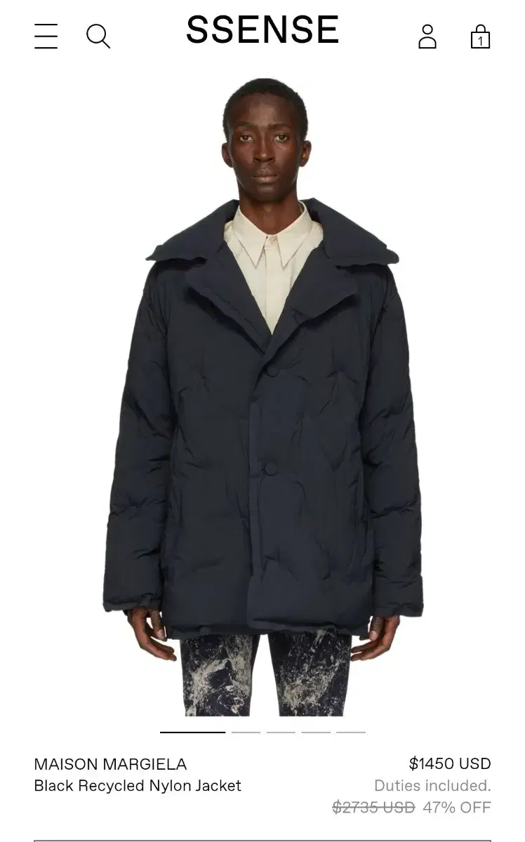 Maison Margiela Double-breasted coat padded