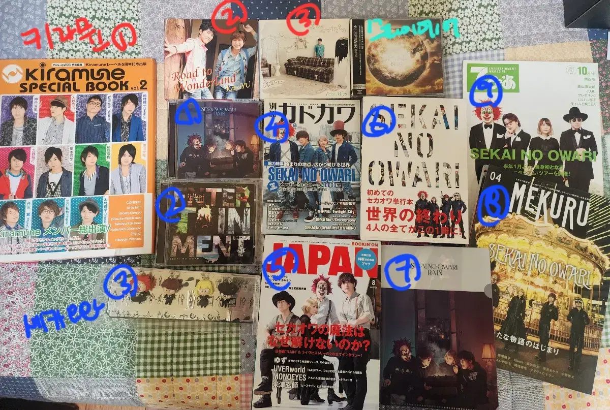 Kiramune,Kamiyu,Sekai no Owari,Spyair album Sell magazine gacha