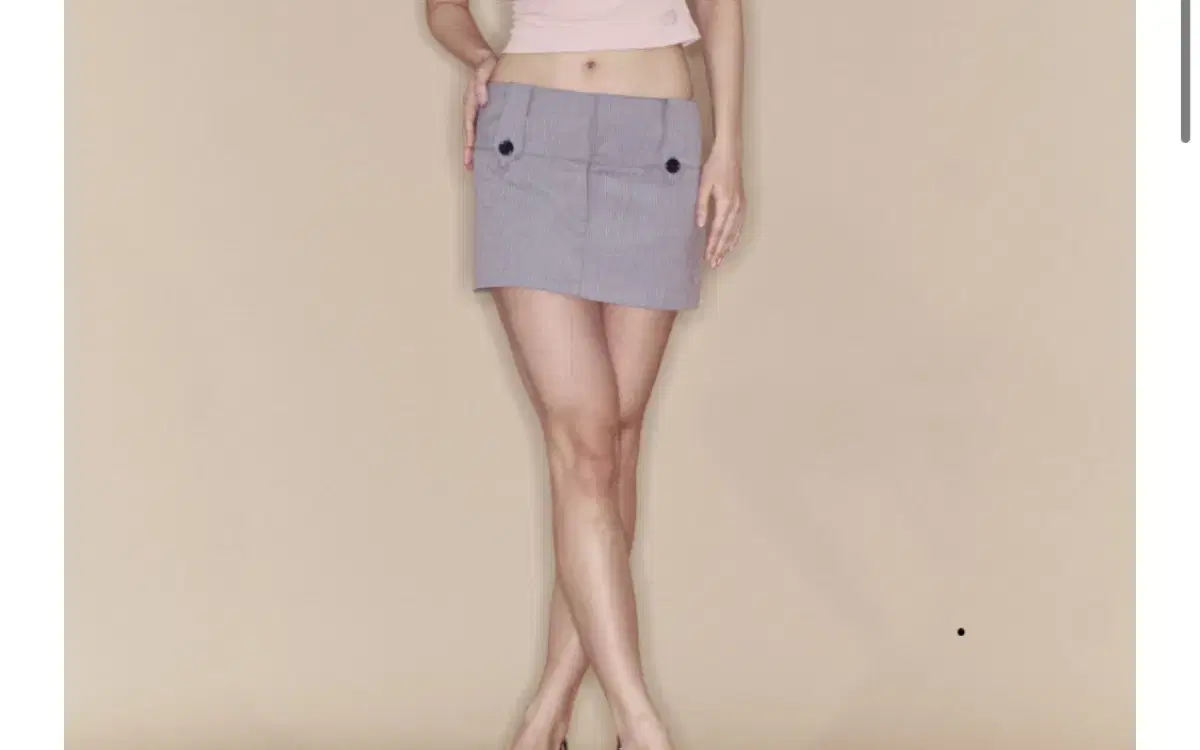 [새상품,택포] luci stripe short skirt 플노팔