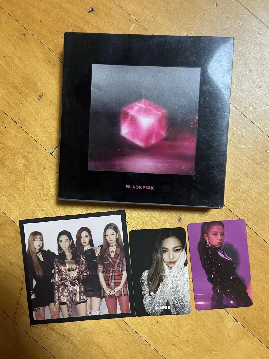 (takpo) black pink square up album + jennie jisoo photocard