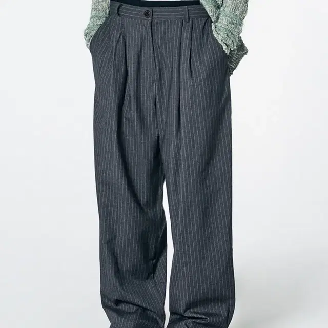 스컬프터 Peekaboo Lowrise Pintuck Pants Gray