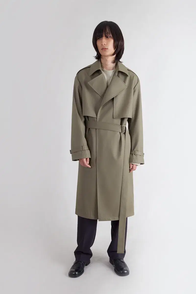 Drugs Homme Wool double trench coat beige