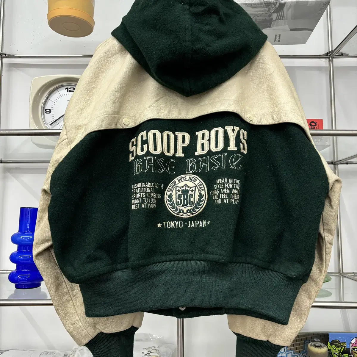 빈티지 scoop boys 바시티 자켓