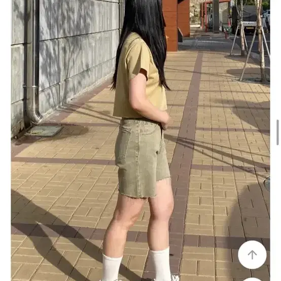 에이블리 3부 데님 팬츠