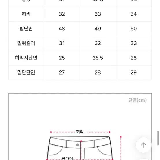 에이블리 3부 데님 팬츠