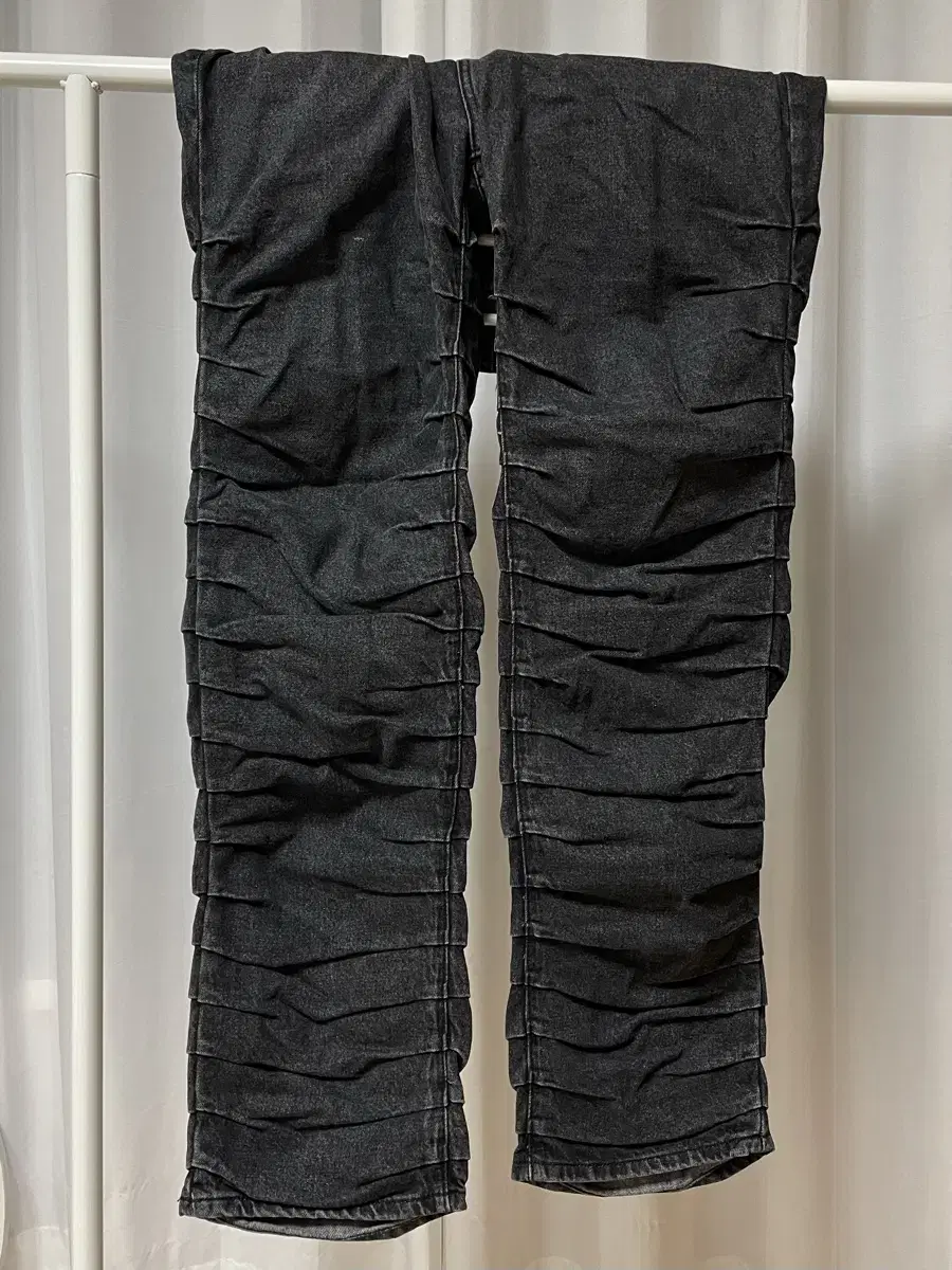 노매뉴얼 T.W DENIM PANTS - WASHED BLACK L