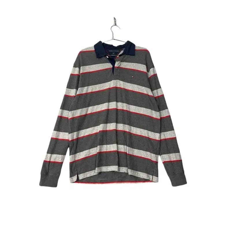 [Tommy Hilfiger] Striped Logo Long Sleeve Karati L