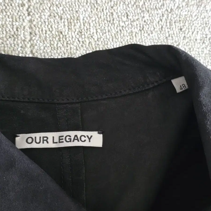 Our Legacy 아워 레가시 스웨이드 셔츠 48 블랙