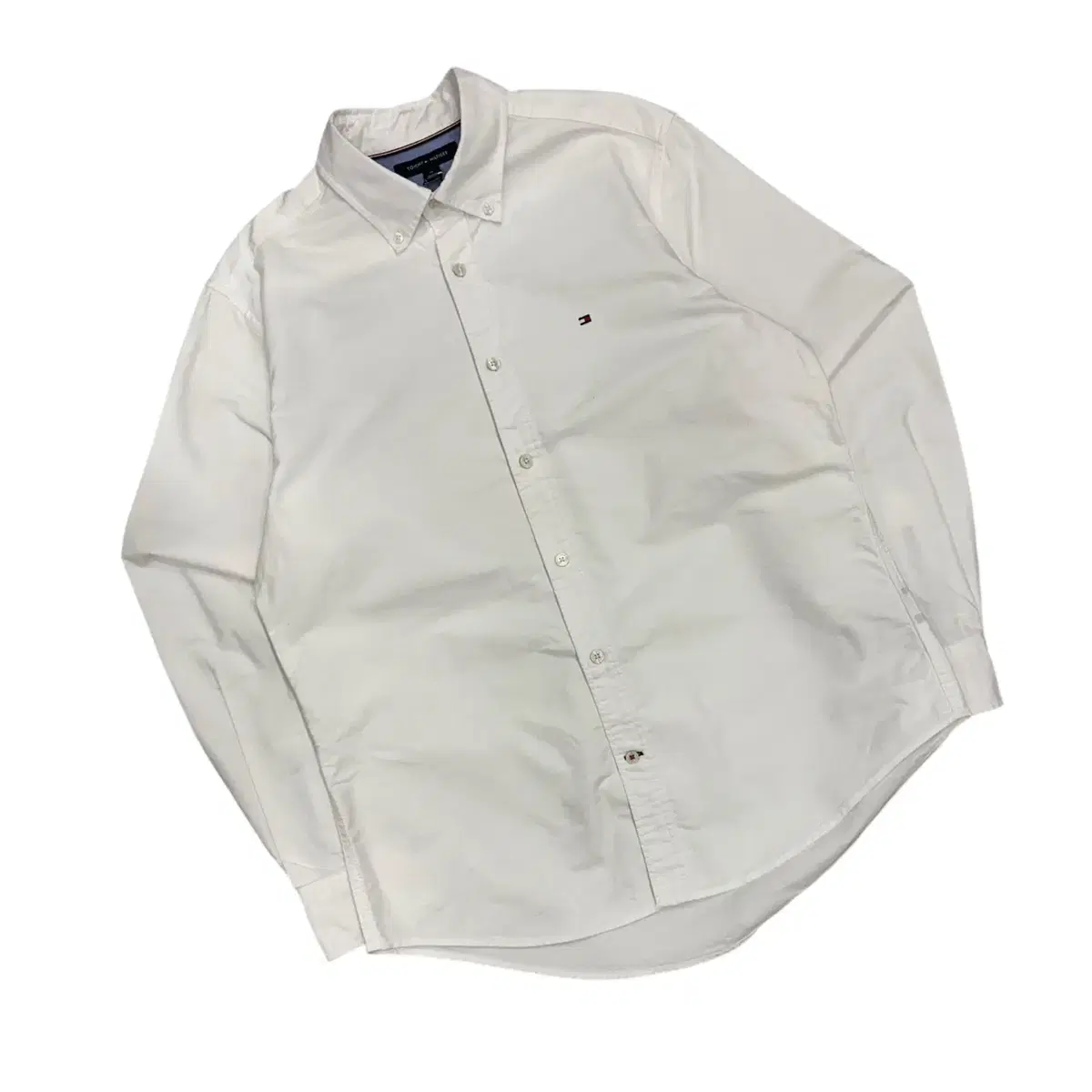 [M] Tommy Hilfiger White Long Sleeve Shirt Oxford