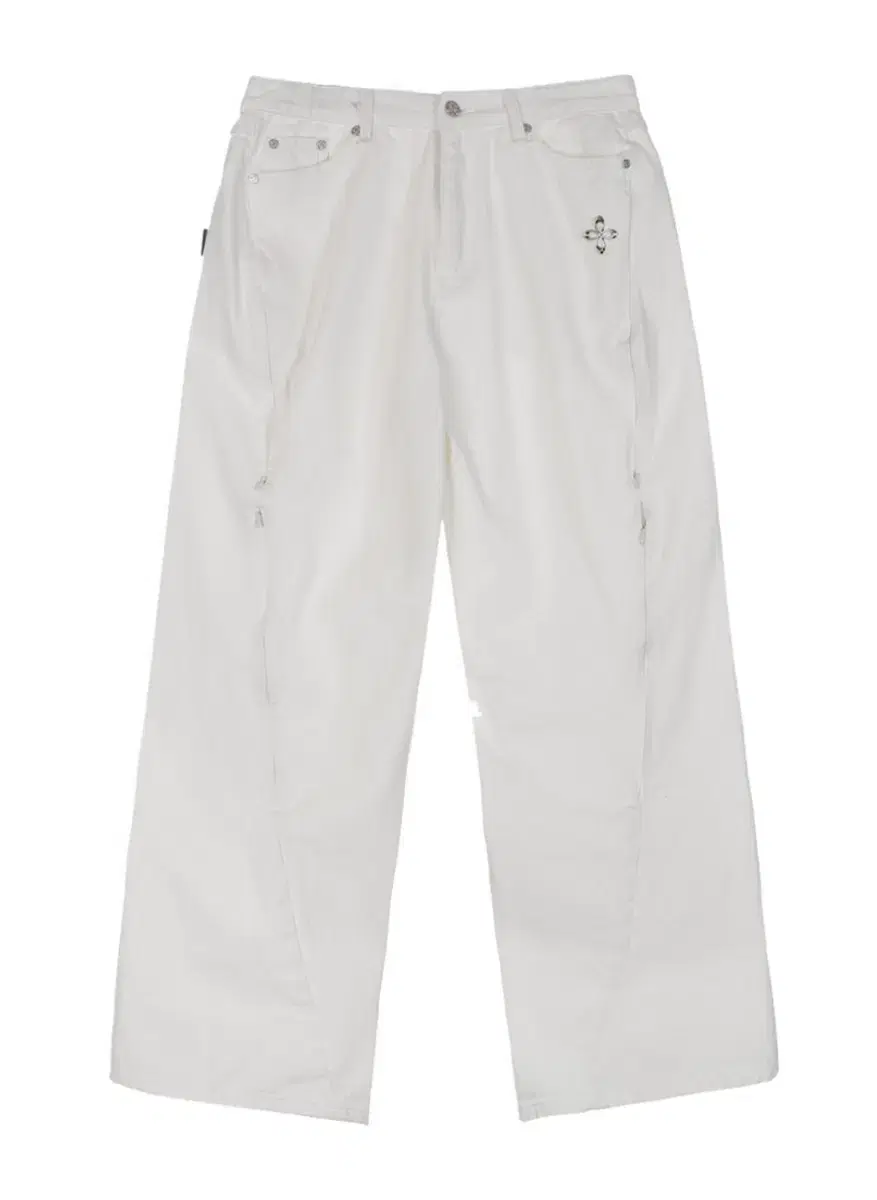 Seriously Oblique Line Conceal Cargo jin White