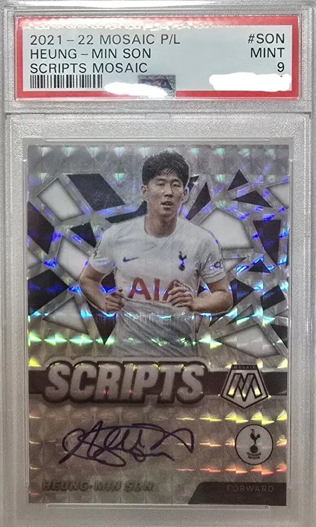 2021 모자익 EPL 손흥민 오토 PSA 9