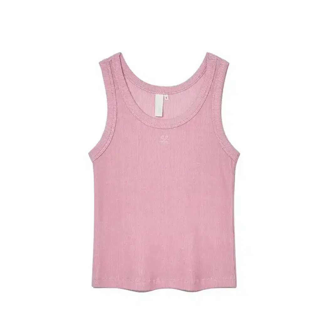 기준 립 슬리브리스 탑 핑크 kijun rib sleeveless top