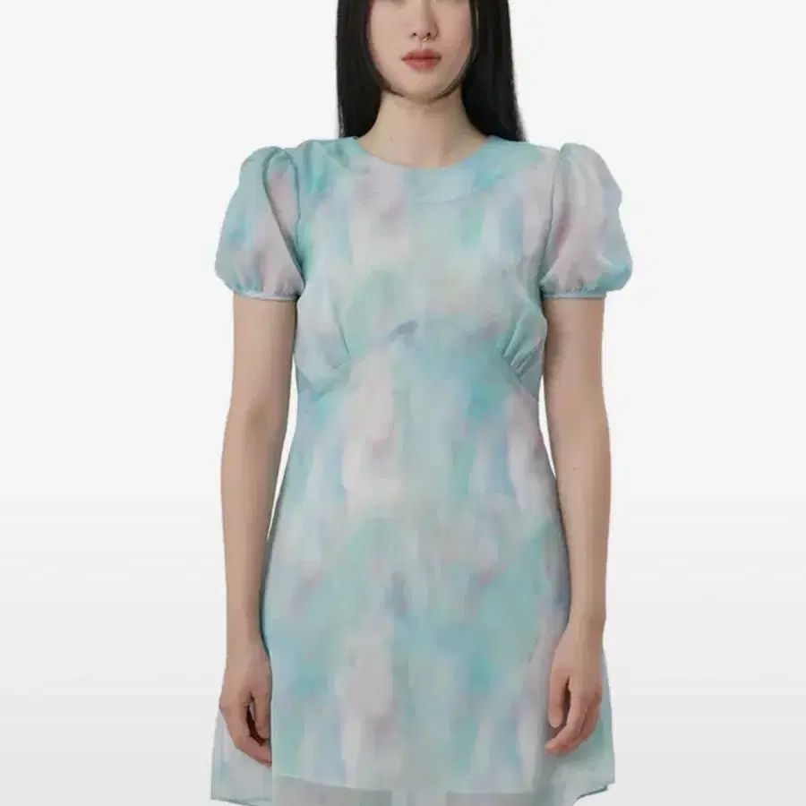 큐리티 선미 원피스 C CHIFFON MINI DRESS_MINT