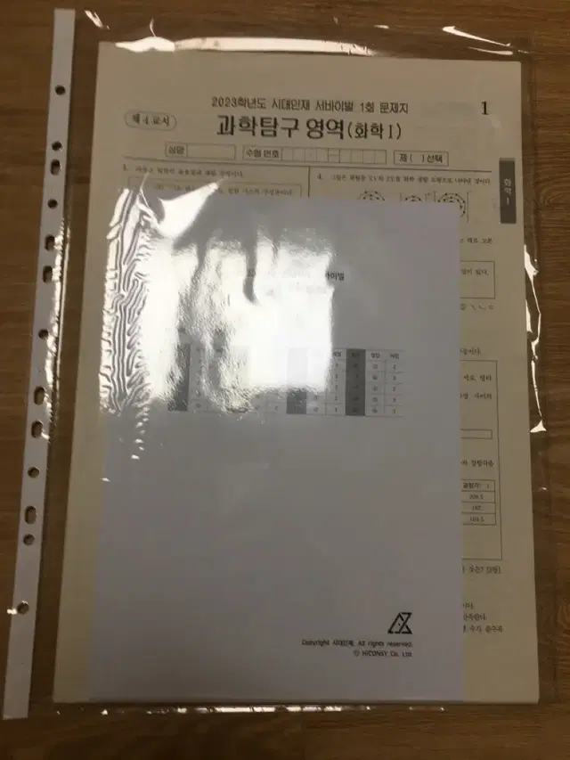 화학1 시대인재 모의고사 (서바이벌, 브릿지, 엑셀, 강준호)