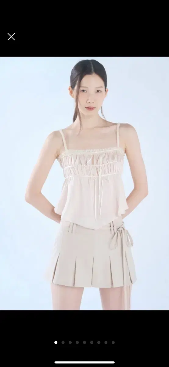 페인오어플레져 RUE PLEATS SKIRT beige S