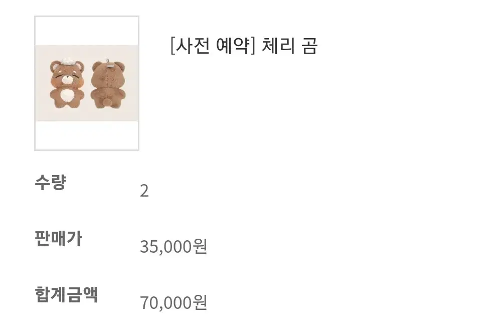 Hyounjoon Ryu Goods Cherry Bear Doll