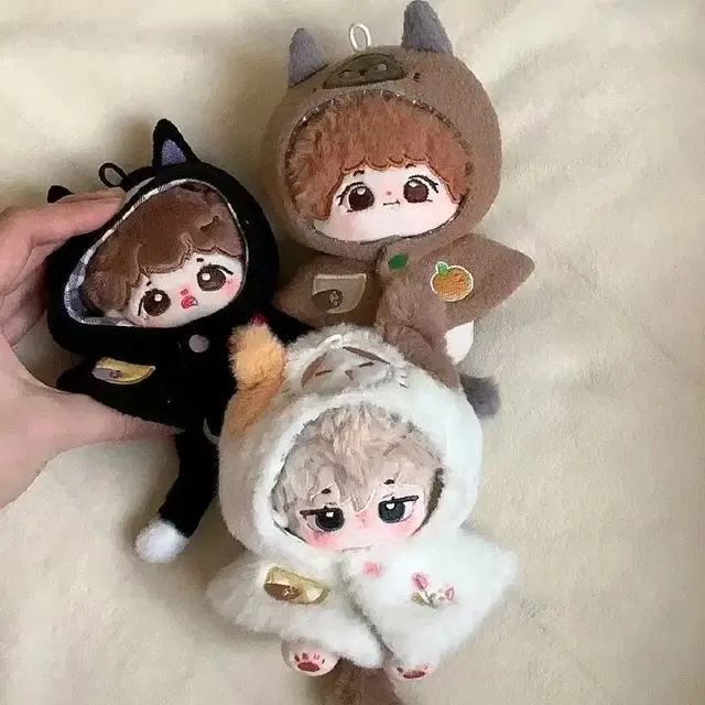 10cm 인형옷 고양이 모자 망토 케이프