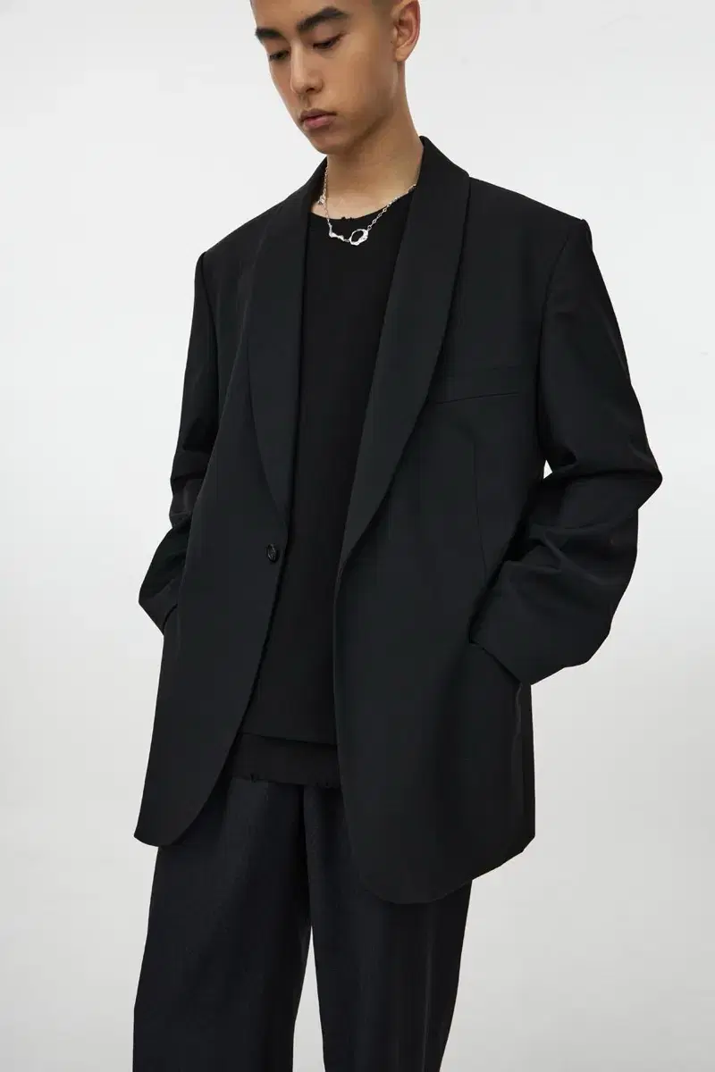 [M] U's Oversized Tuxedo Jacket