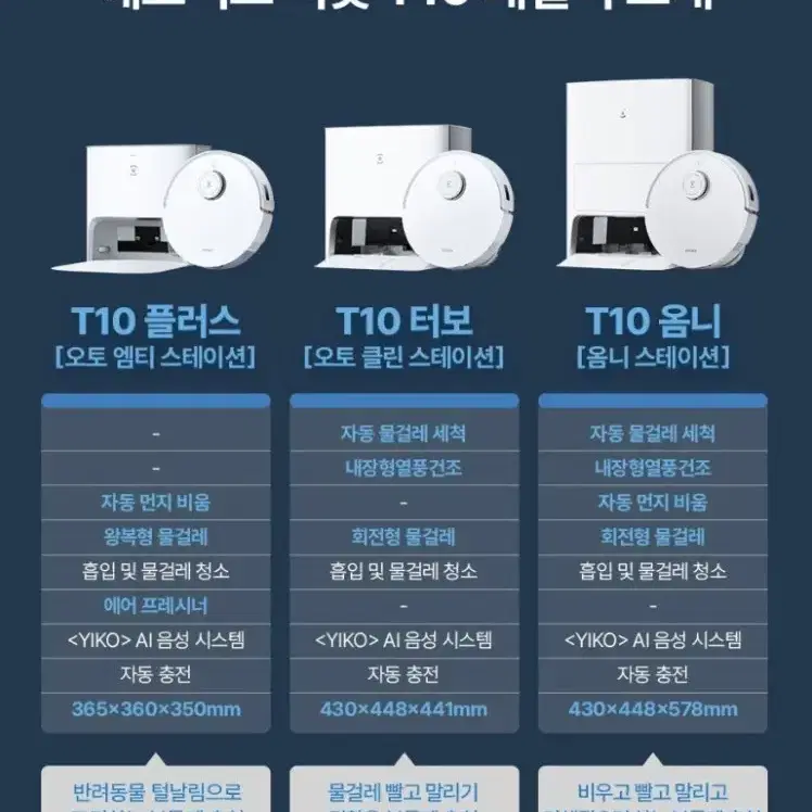 에코벡스 T10옴니 가성비쩌는 열풍건조되는 미개봉 로봇청소기